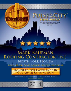Pulse of the City News 2014 Award Winner, Mark Kaufman Roofing